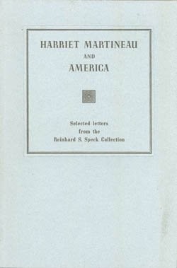Harriet-Martineau-and-America-Selected-Letters-from-the-Reinhard-S-Speck-Collection-Keepsakes-B000IZDZY0